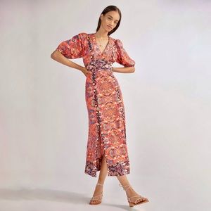 Anthropologie Floral Maxi Dress
